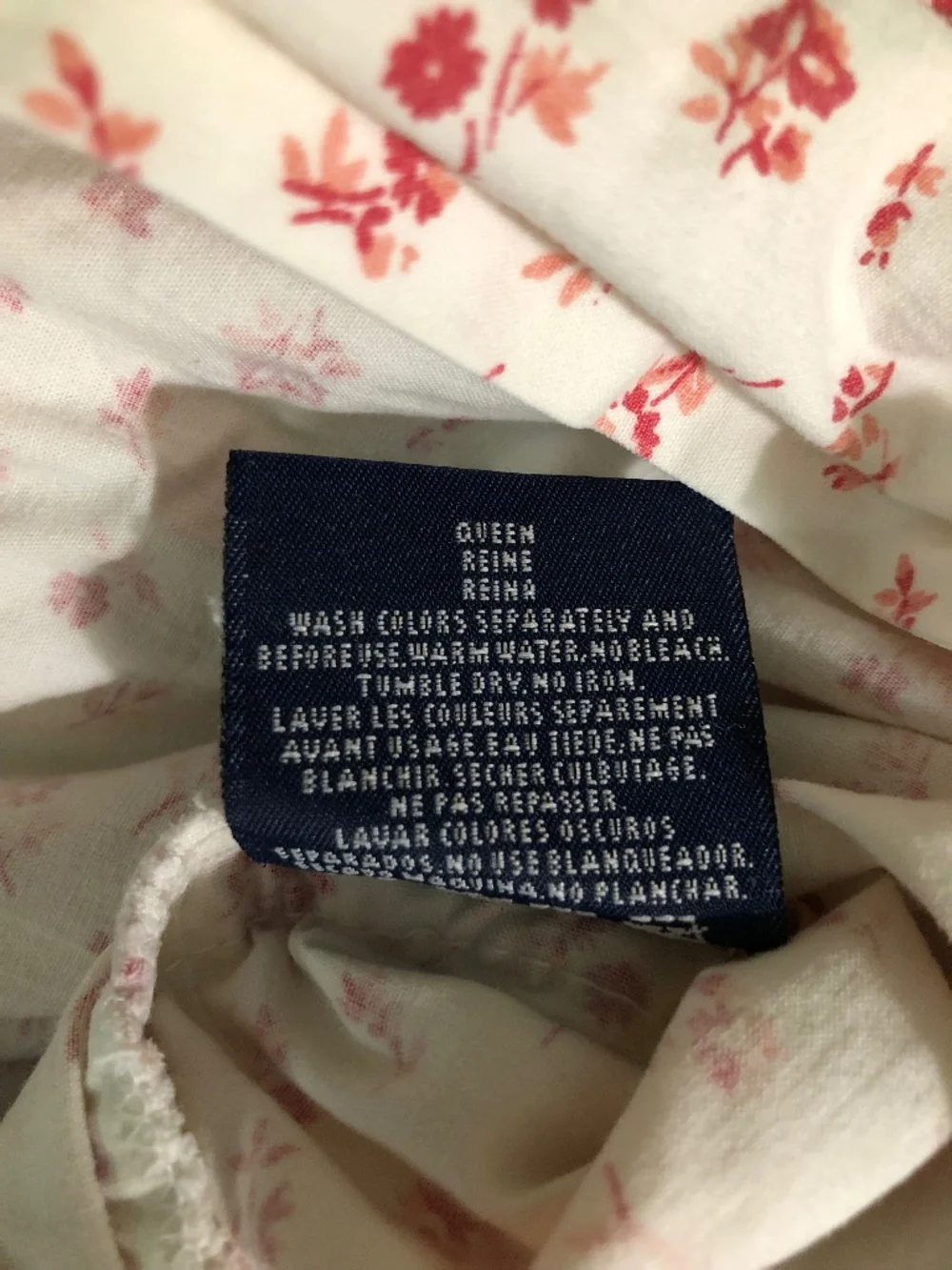 Ralph Lauren Colchester ruffle edge Queen duvet cover ditsy floral calico cotton